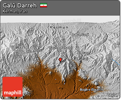 Physical 3D Map of Galū Darreh