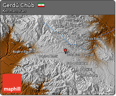 Physical 3D Map of Gerdū Chūb