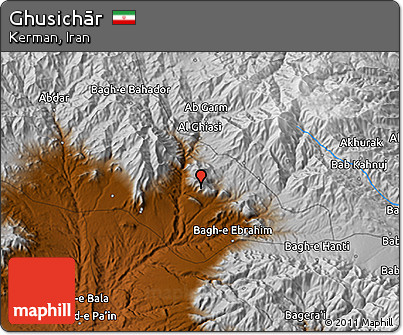 Physical 3D Map of Ghusichār