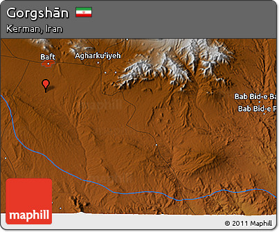 Physical 3D Map of Gorgshān