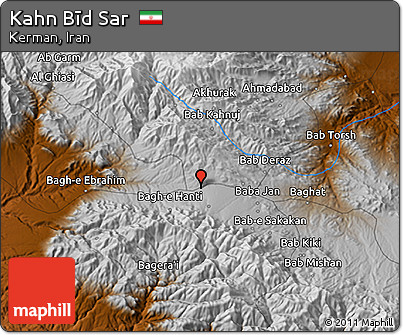 Physical 3D Map of Kahn Bīd Sar