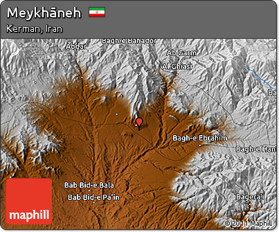 Physical 3D Map of Meykhāneh