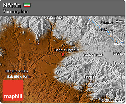 Physical 3D Map of Nārān