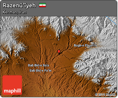 Physical 3D Map of Razenū'īyeh
