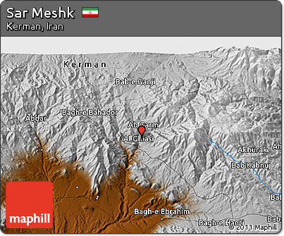 Physical 3D Map of Sar Meshk