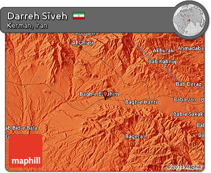 Political 3D Map of Darreh Sīveh
