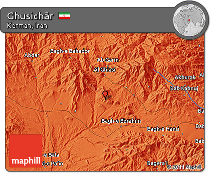 Political 3D Map of Ghusichār