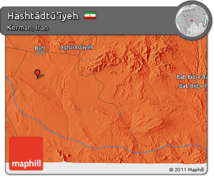 Political 3D Map of Hashtādtū'īyeh