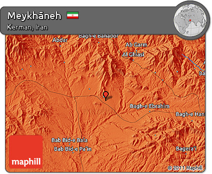 Political 3D Map of Meykhāneh