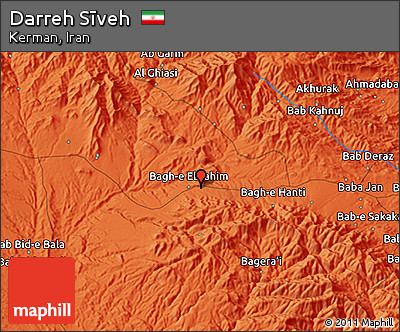 Political 3D Map of Darreh Sīveh