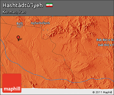 Political 3D Map of Hashtādtū'īyeh