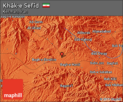 Political 3D Map of Khāk-e Sefīd
