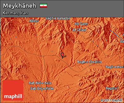 Political 3D Map of Meykhāneh