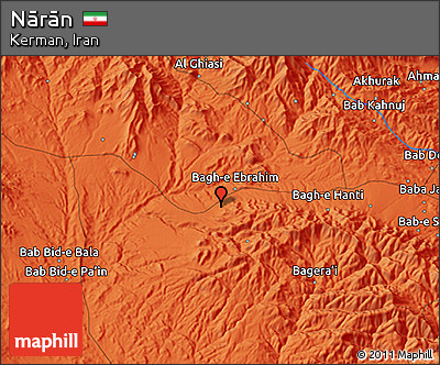 Political 3D Map of Nārān