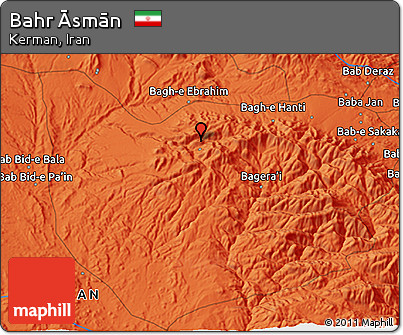 Political 3D Map of Bahr Āsmān