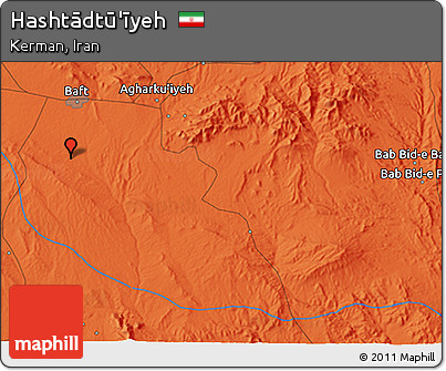 Political 3D Map of Hashtādtū'īyeh