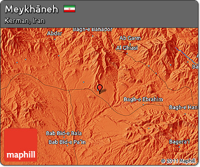 Political 3D Map of Meykhāneh