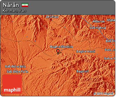 Political 3D Map of Nārān