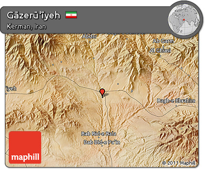 Satellite 3D Map of Gāzerū'īyeh