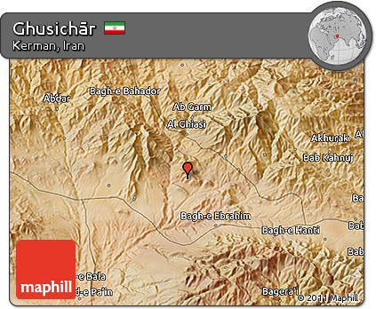 Satellite 3D Map of Ghusichār