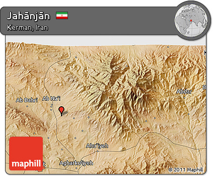 Satellite 3D Map of Jahānjān
