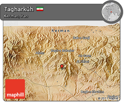 Satellite 3D Map of Tagharkūh