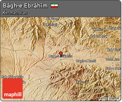 Satellite 3D Map of Bāgh-e Ebrāhīm