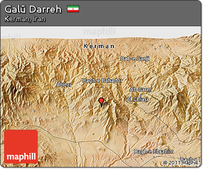 Satellite 3D Map of Galū Darreh