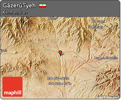 Satellite 3D Map of Gāzerū'īyeh