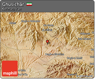 Satellite 3D Map of Ghusichār