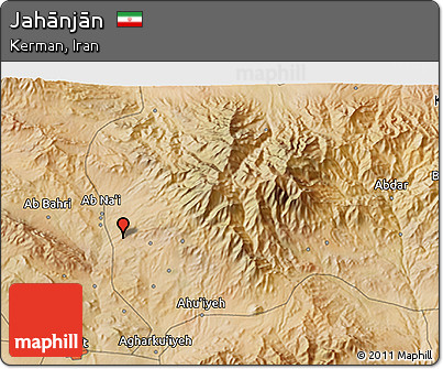 Satellite 3D Map of Jahānjān