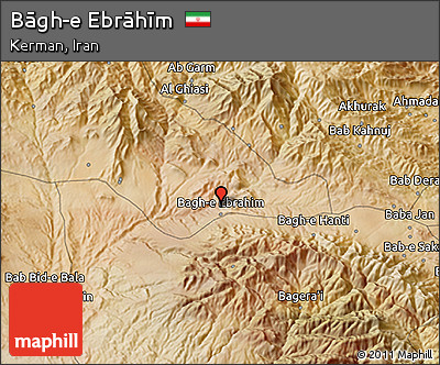 Satellite 3D Map of Bāgh-e Ebrāhīm