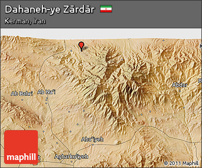 Satellite 3D Map of Dahaneh-ye Zārdār