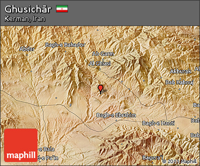 Satellite 3D Map of Ghusichār