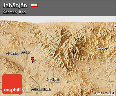 Satellite 3D Map of Jahānjān