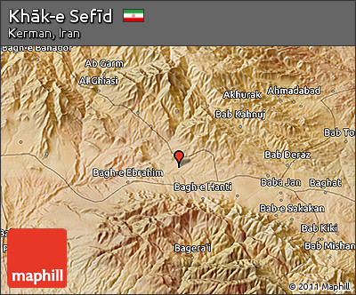 Satellite 3D Map of Khāk-e Sefīd