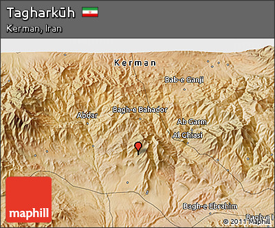 Satellite 3D Map of Tagharkūh