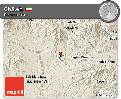 Shaded Relief 3D Map of Chāleh