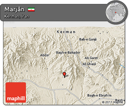 Shaded Relief 3D Map of Marjān
