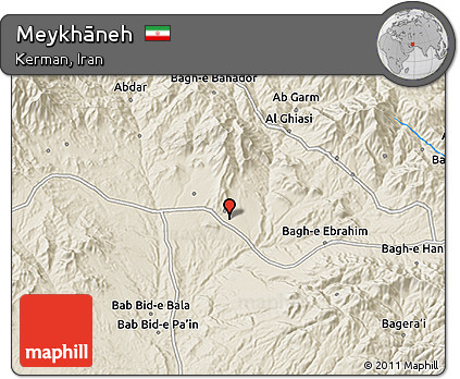 Shaded Relief 3D Map of Meykhāneh