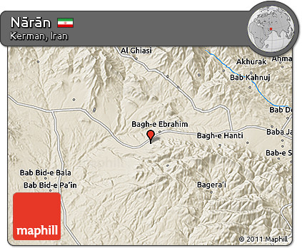 Shaded Relief 3D Map of Nārān