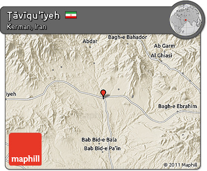 Shaded Relief 3D Map of Ţāvīqu'īyeh