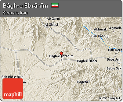 Shaded Relief 3D Map of Bāgh-e Ebrāhīm