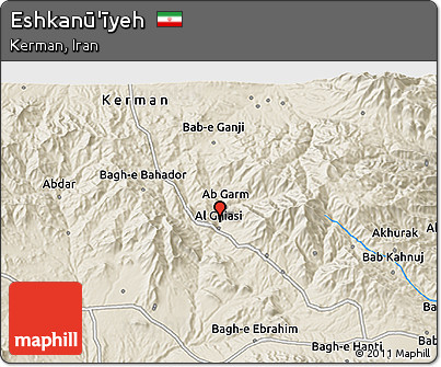 Shaded Relief 3D Map of Eshkanū'īyeh