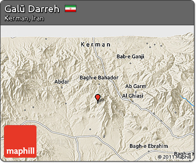 Shaded Relief 3D Map of Galū Darreh