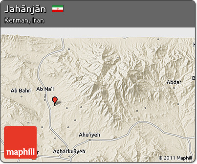 Shaded Relief 3D Map of Jahānjān