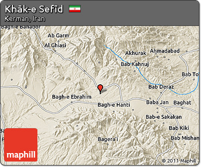 Shaded Relief 3D Map of Khāk-e Sefīd