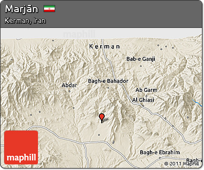 Shaded Relief 3D Map of Marjān