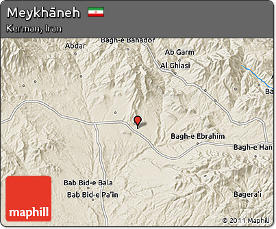 Shaded Relief 3D Map of Meykhāneh