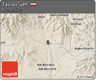 Shaded Relief 3D Map of Ţāvīqu'īyeh
